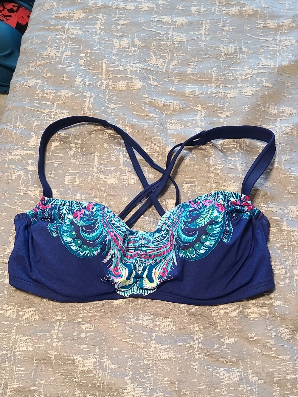 Title Nine Swim Top Sz 36D So Cute and Comfy Excellent
